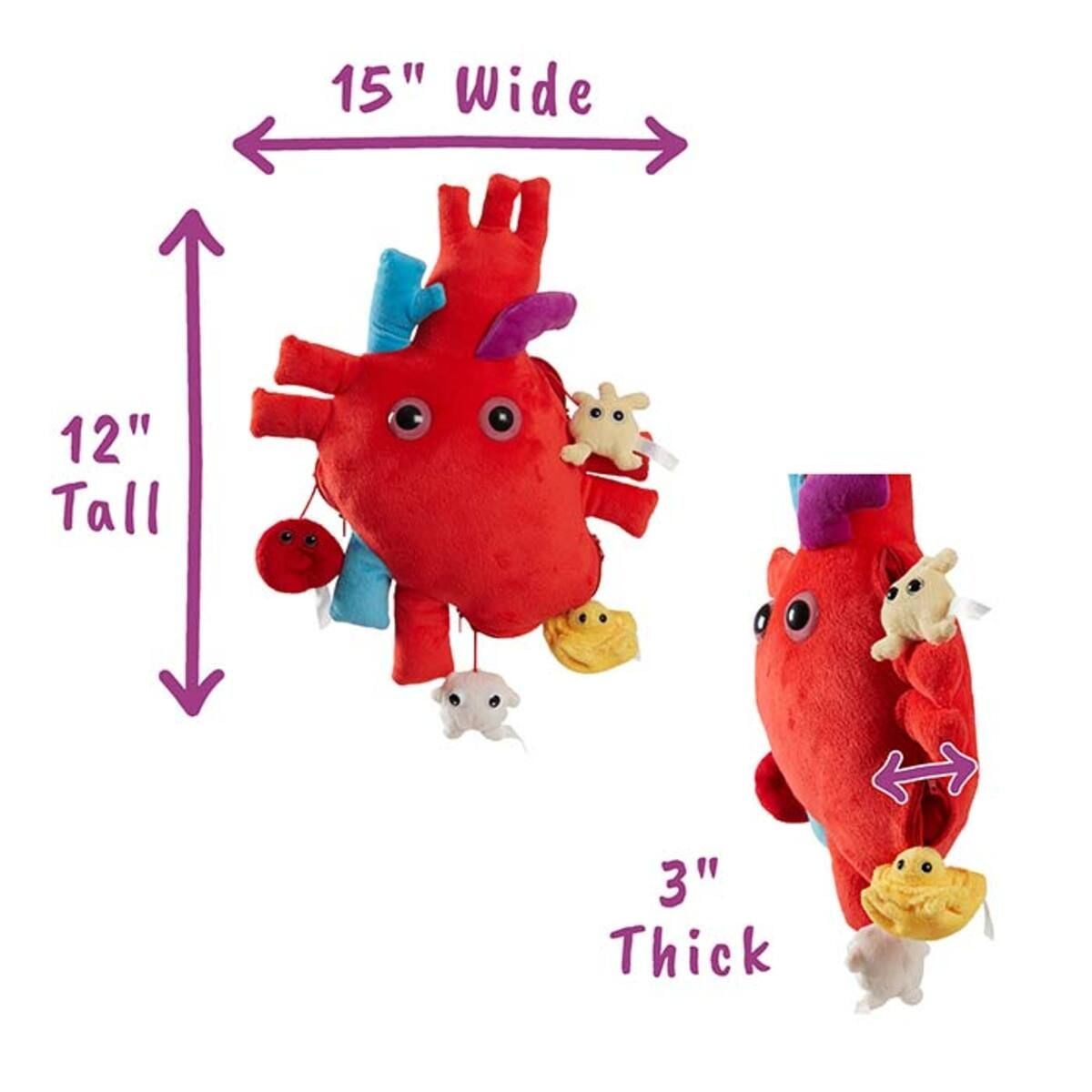 Deluxe Heart - Plush with Hidden Cells | GIANTmicrobes