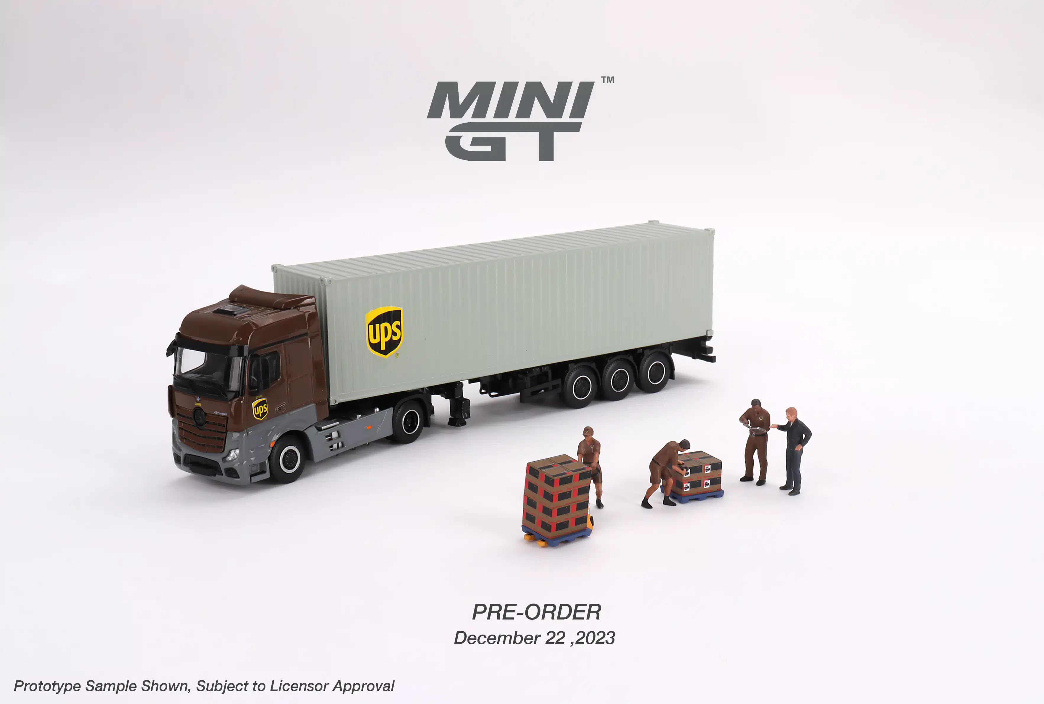 MINI GT No.705 Mercedes-Benz Actros w/ 40 Ft Container 