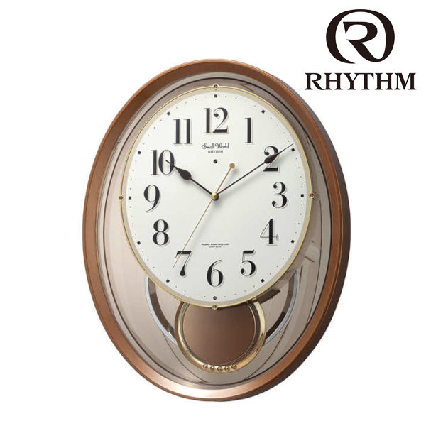 本日限定値下げ【送料込み】リズム時計工業 置き時計 からくり時計 花