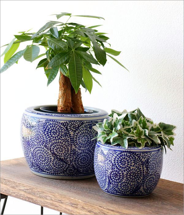 火鉢 陶器鉢 水鉢 陶器 睡蓮鉢 メダカ鉢 めだか鉢 金魚鉢 植木鉢