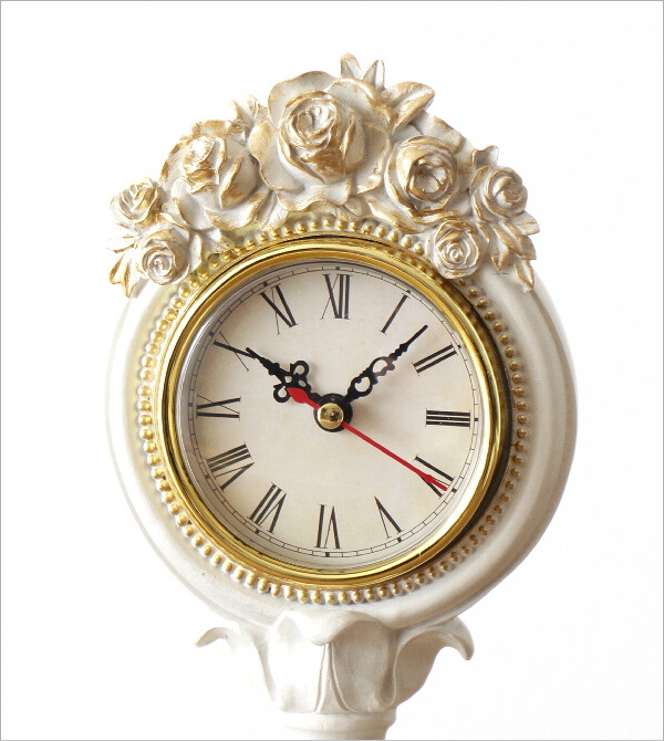 置き時計 アンティーク ロココ調 ヨーロピアン 小型 小さい ローマ数字