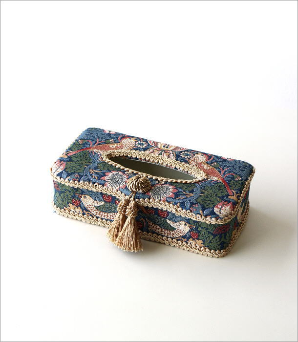 ティッシュケース おしゃれ タッセル ボックスタイプ ティッシュカバー