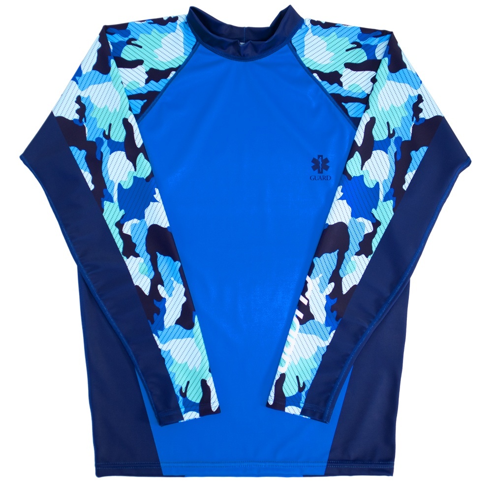 長袖 ラッシュガード (迷彩柄) オープンウォータースイミング・日焼け