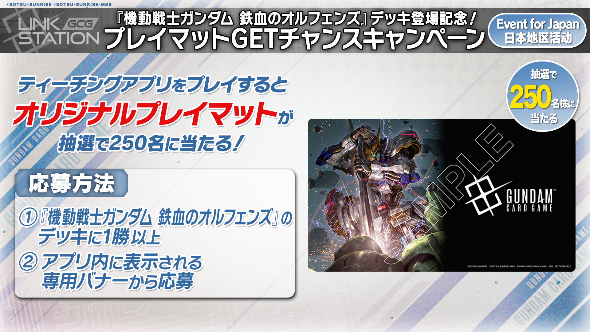 機動戦士ガンダム 鉄血のオルフェンズ』デッキ登場記念！プレイマット