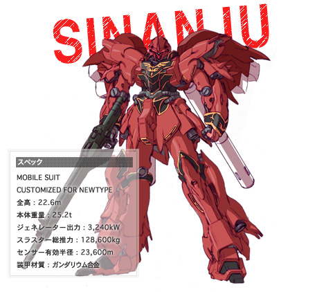 MSN-06S シナンジュ| 機動戦士ガンダムUC[ユニコーン]