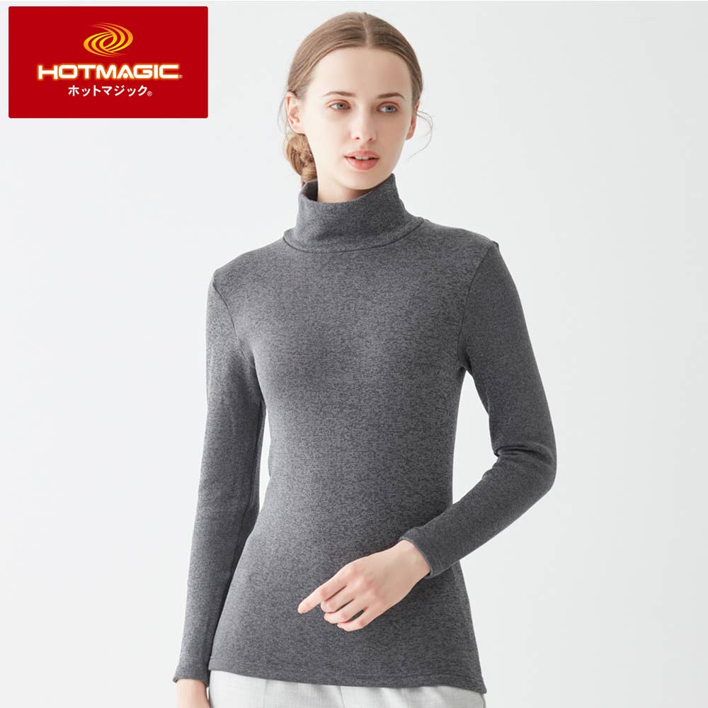 寒さ知らず】ハイネック長袖Tシャツ【SALE】 MH5645P :レディース