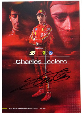 2024 C．ルクレール スクーデリア・フェラーリ 直筆サイン入