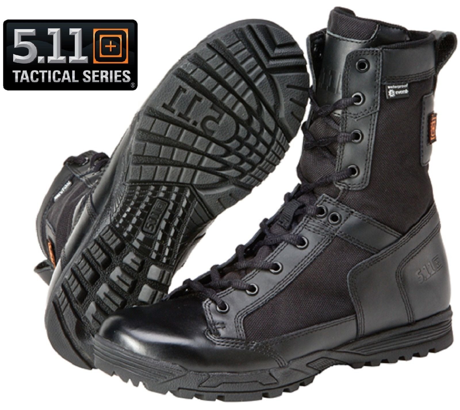 5.11 Tactical Black Skyweight Waterproof Side Zip Field Duty Work