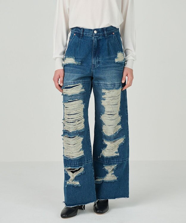 ハードクラッシュデニムパンツ / GRACE CONTINENTAL | GRACE