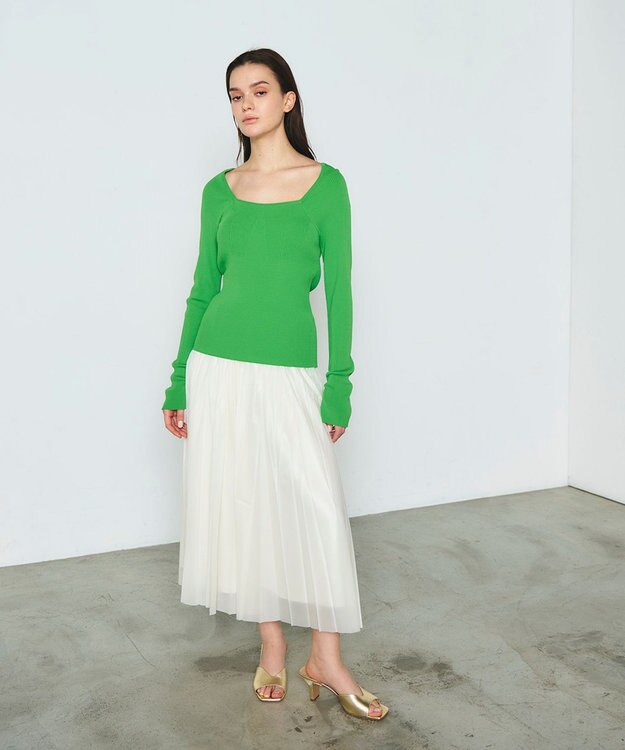 リブスクエアニットトップ / GRACE CONTINENTAL | GRACE CONTINENTAL