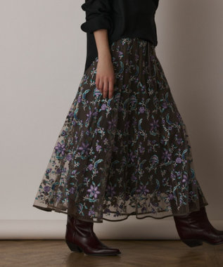 サラサ刺繍チュールスカート / GRACE CONTINENTAL | GRACE CONTINENTAL