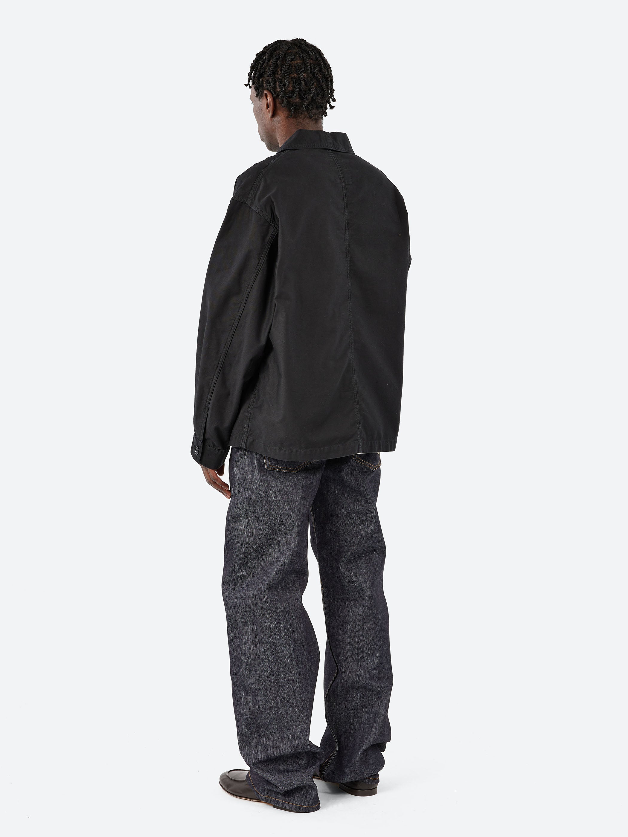 Danton - Women's Moleskin Wide Coverall Jacket in Black – gravitypope