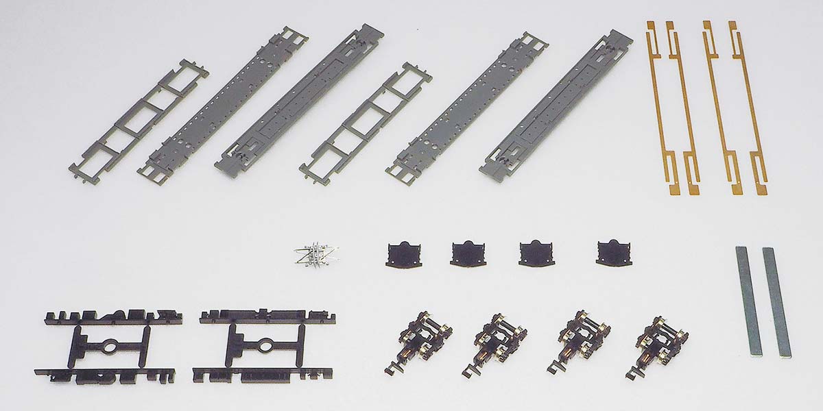 7508＞床下台車セット 通勤タイプ 冷房車 中間車2両用A（動力無し