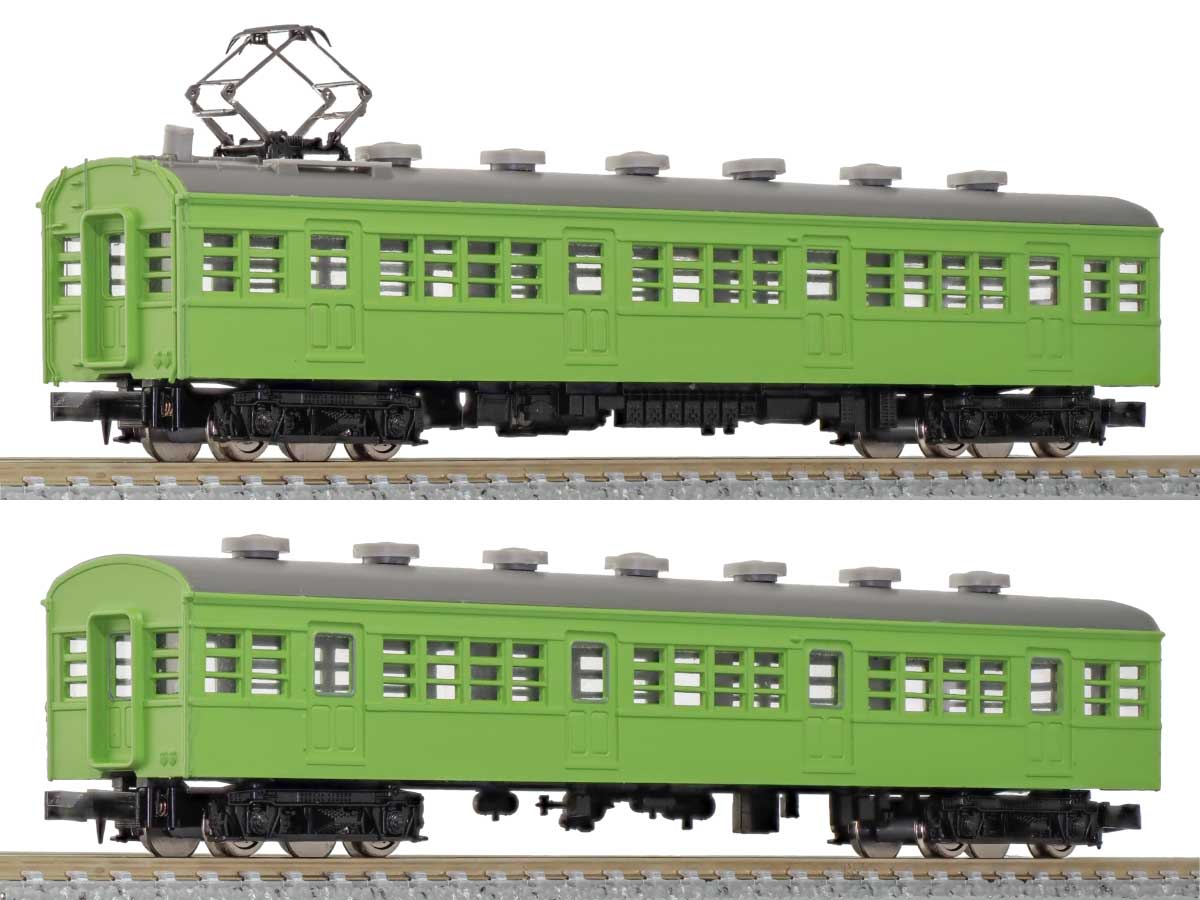 13014＞着色済み モハ72形＋サハ78形 2両セット（ウグイス色