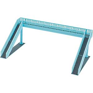 2527＞着色済み 歩道橋（ライトグリーン）｜着色済みストラクチャー｜N