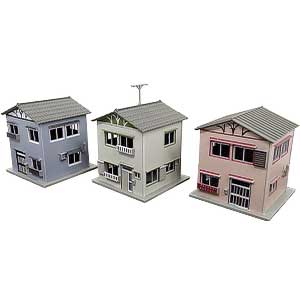 2586＞着色済み 商店セットA（3棟入り）｜着色済みストラクチャー｜N