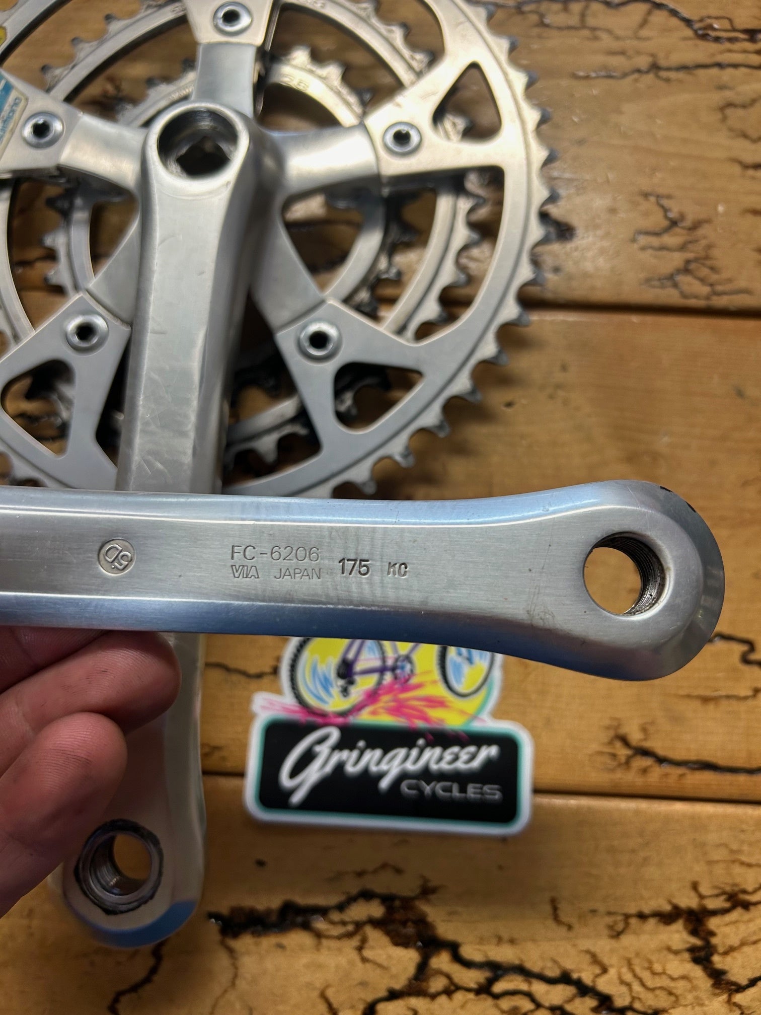 Shimano 600EX M700 FC-6206 175mm 48/38/28 Crankset – Gringineer Cycles