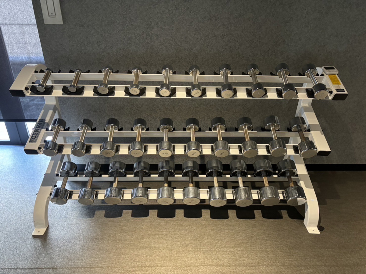 1kg～20kg ダンベルラックセット（中古）（IVANKO）-ジムガレージ