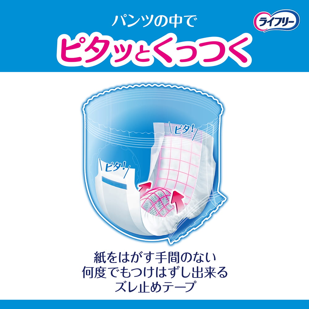 ライフリーズレずに安心紙パンツ専用尿とりパッド2回吸収 72枚×3袋
