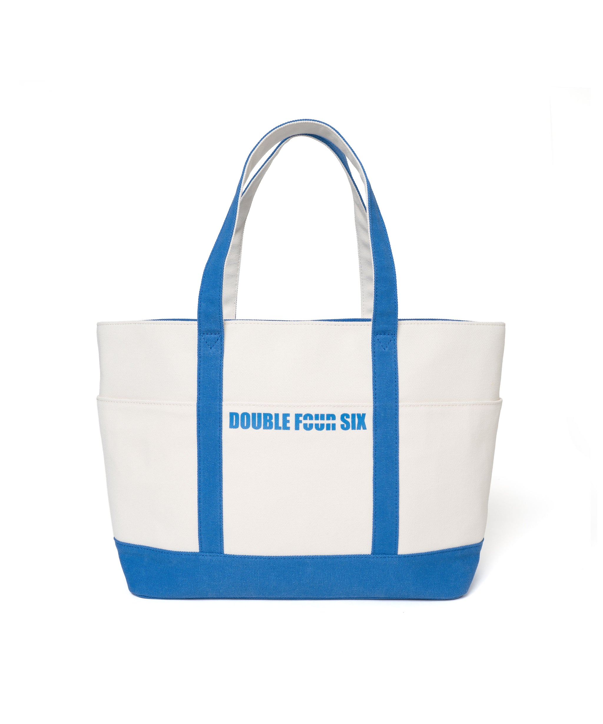 446-DOUBLE FOUR SIX-Fastener Tote Bag Atae Blue – 446 - DOUBLE