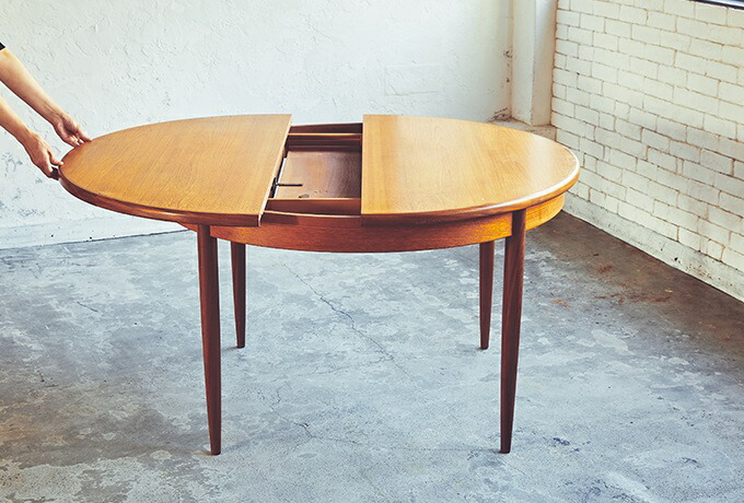 ジープラン ラウンド エクステンション ダイニング テーブル(天板のみ