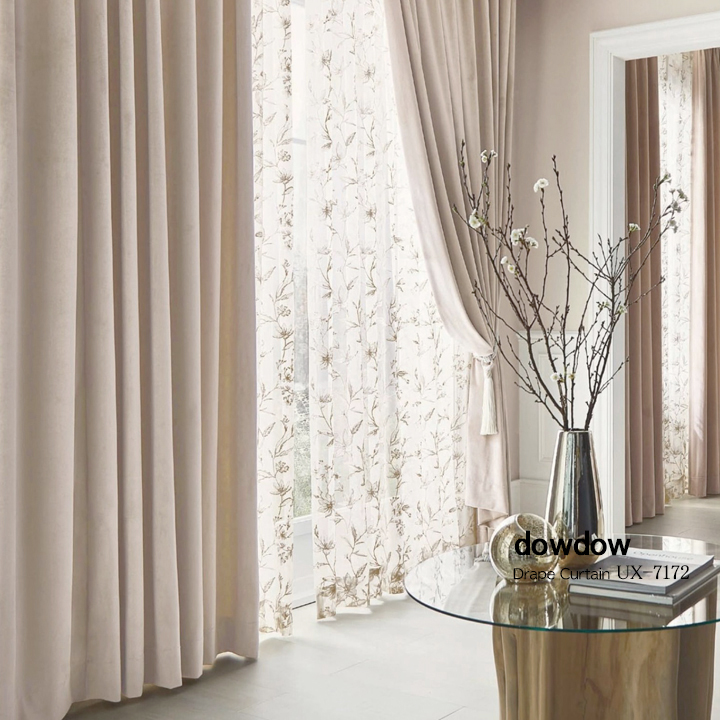 イタリアンモダン】トロっとしたベルベットのドレープカーテン【UX