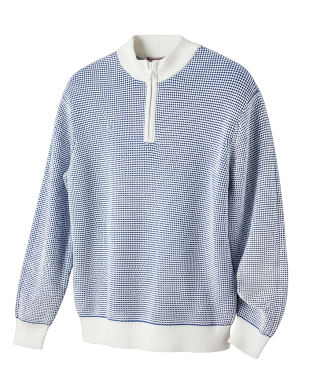 テクスチャー編みニット・ハーフジップ/DoCLASSE