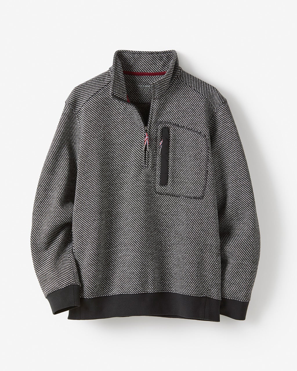 裏起毛ジャガードゴルフハーフジップ/DoCLASSE