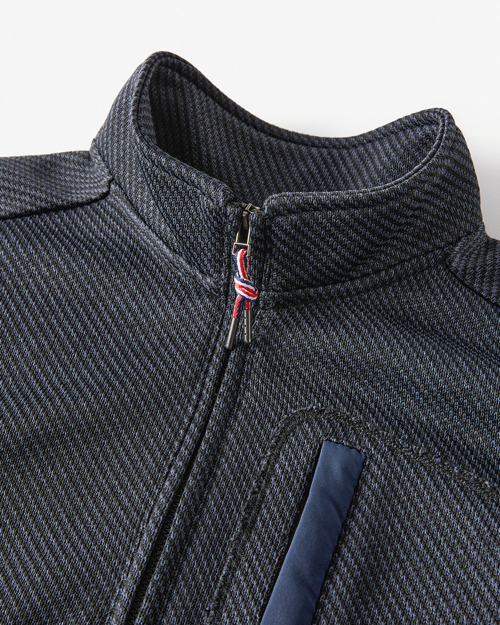 裏起毛ジャガードゴルフハーフジップ/DoCLASSE