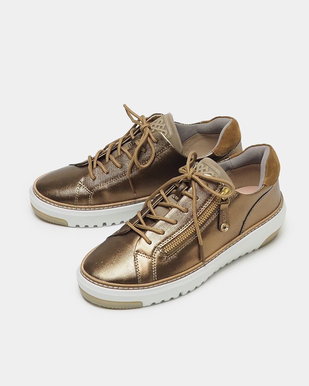 アウトステッチビジューレザースニーカー/DoCLASSE