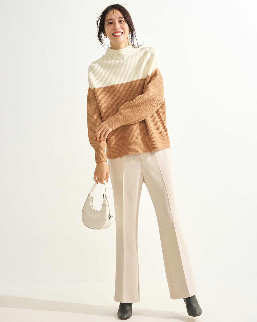 ウール混フラッフィー・ハイネックセーター/DoCLASSE