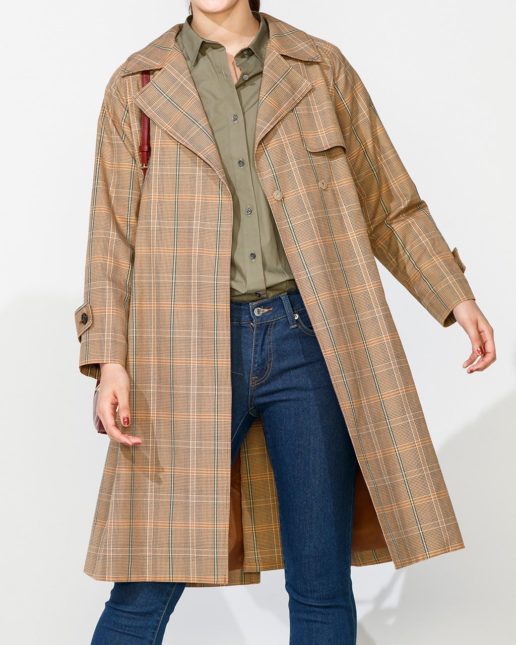 ソフトツイル・トレンチコート/ライナー付/DoCLASSE