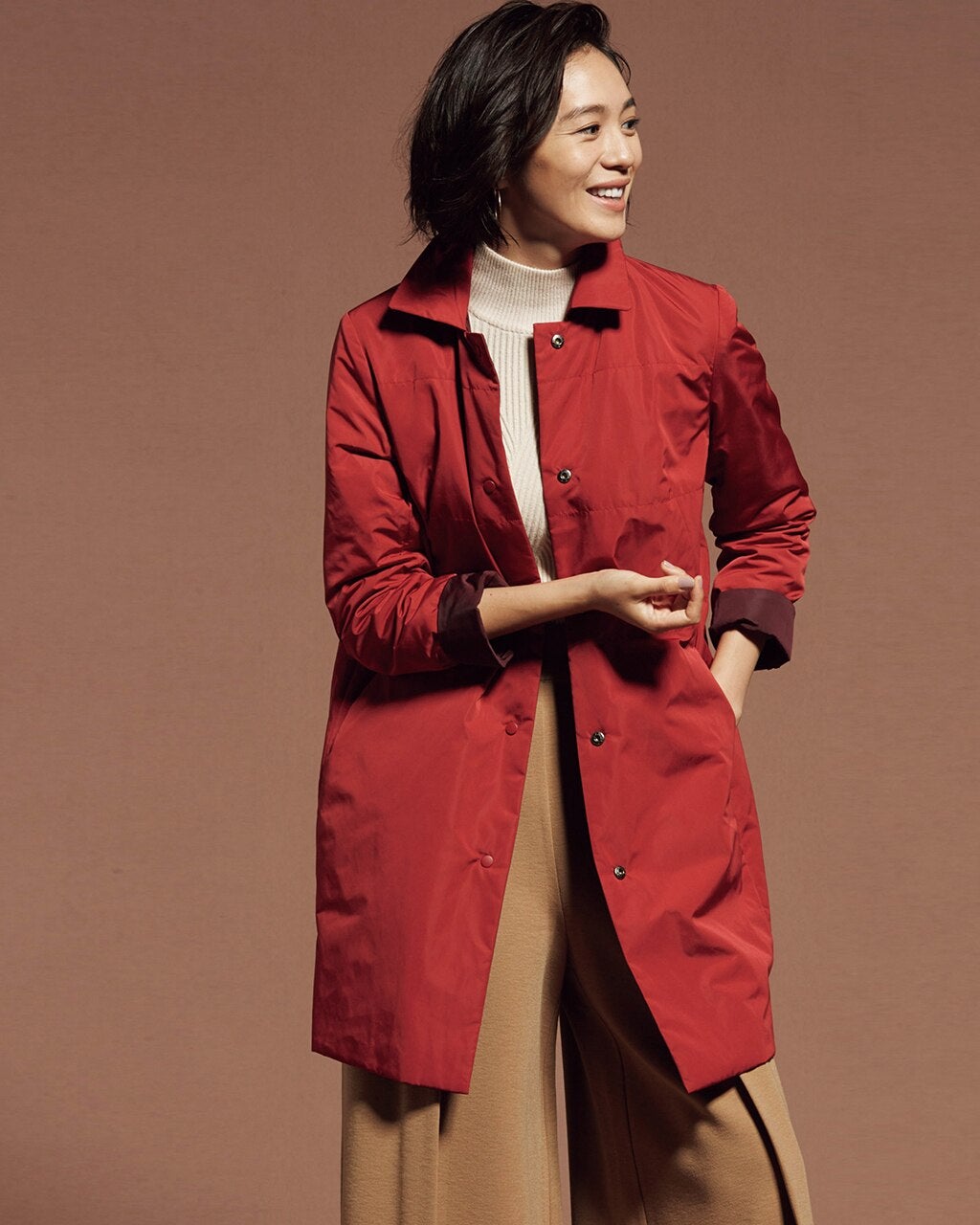 マジカルサーモ・リバーステンカラーコート/DoCLASSE