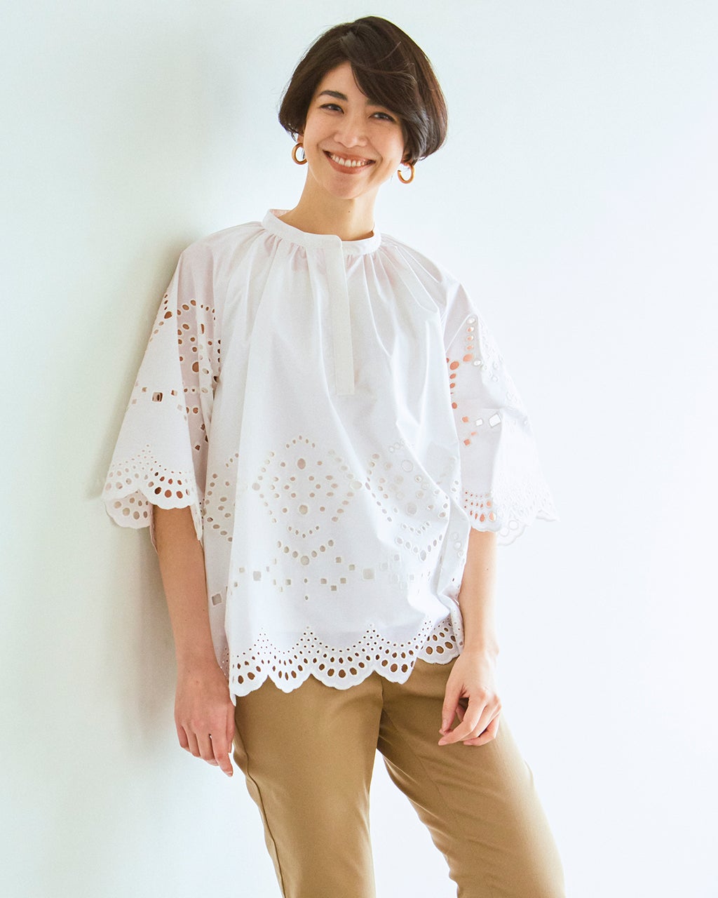 カットワークレース・サックブラウス/DoCLASSE