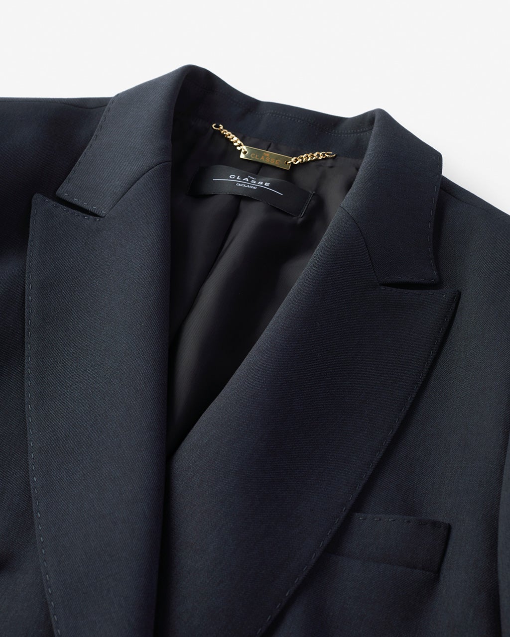 尾州産ミックスウール・ダブルブレストジャケット/DoCLASSE