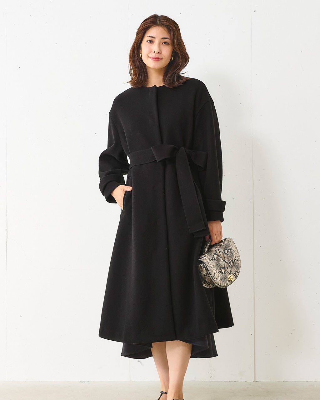 ウールライクニードル・ロングコート/DoCLASSE