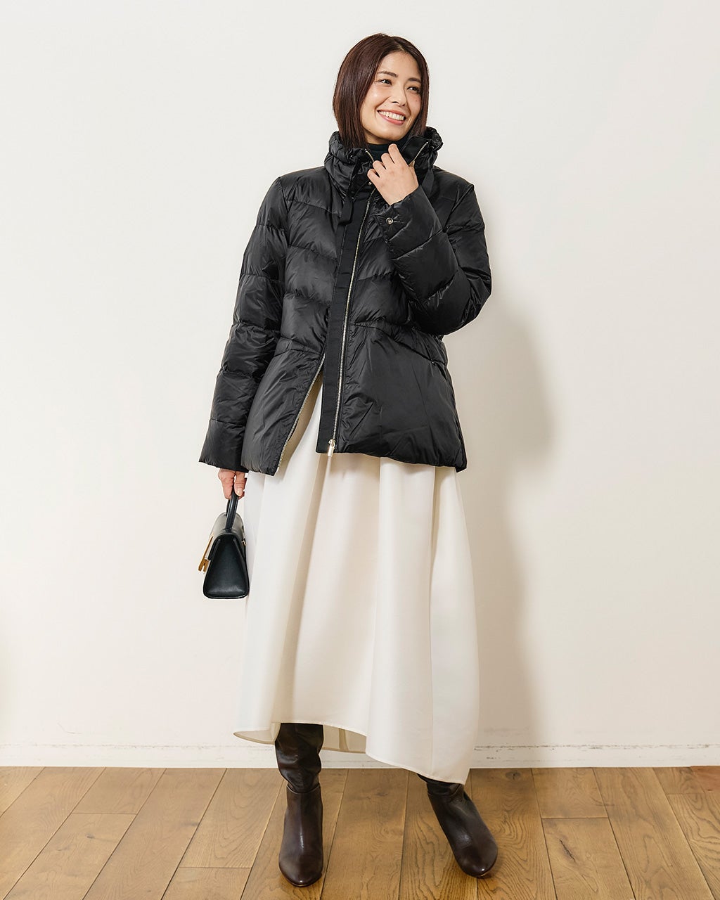艶Airダウン・スタンドカラーコート/DoCLASSE