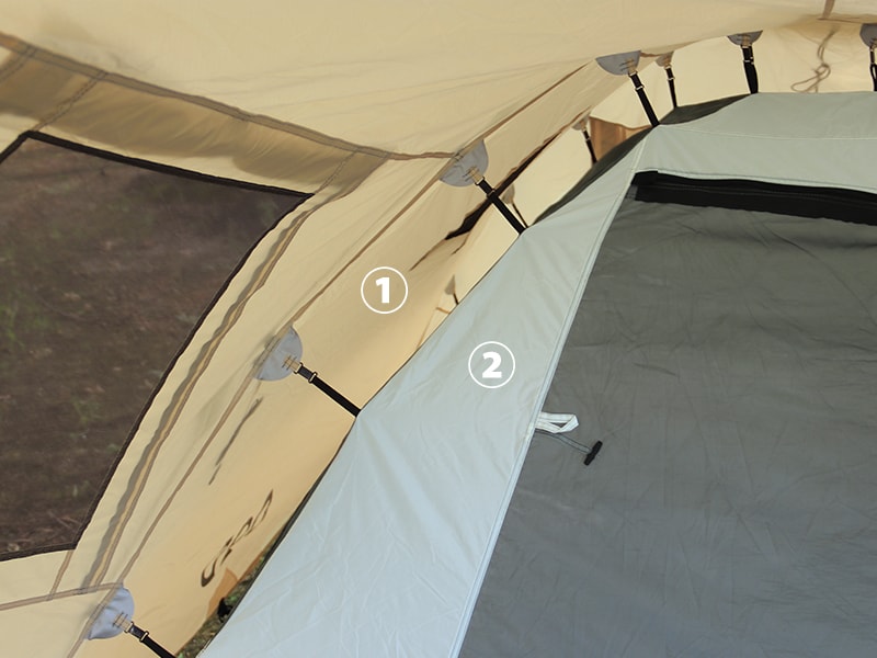 販売終了】ライダーズタンデムテント（タン） T3-485-TN - DOD