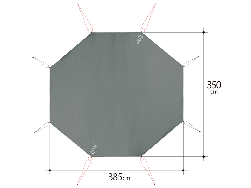ワンポールテントL用グランドシート GS8-563-GY - DOD（ディーオー