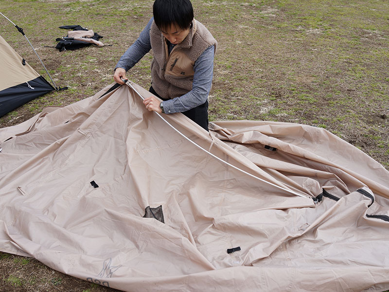 販売終了】ワンタッチカンガルーテント用フライシートS（タン） TF2