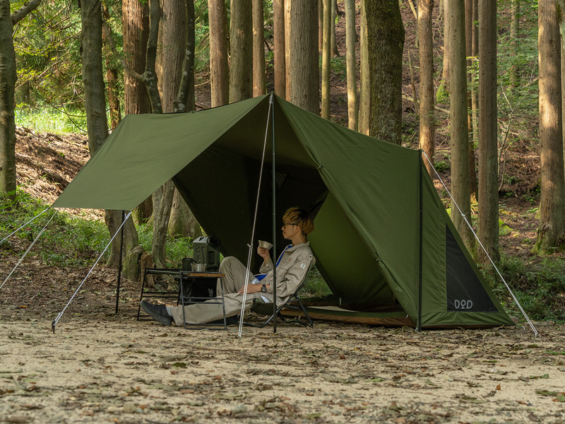 パップフーテント3（カーキ） T1-966-KH - DOD（ディーオーディー