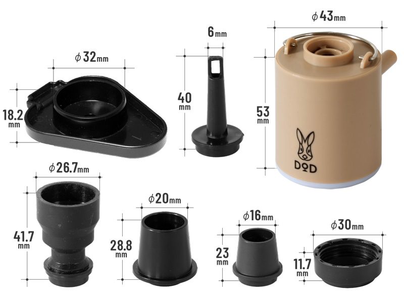 ソトネノエアポンプ DP1-020-TN - DOD（ディーオーディー）【公式