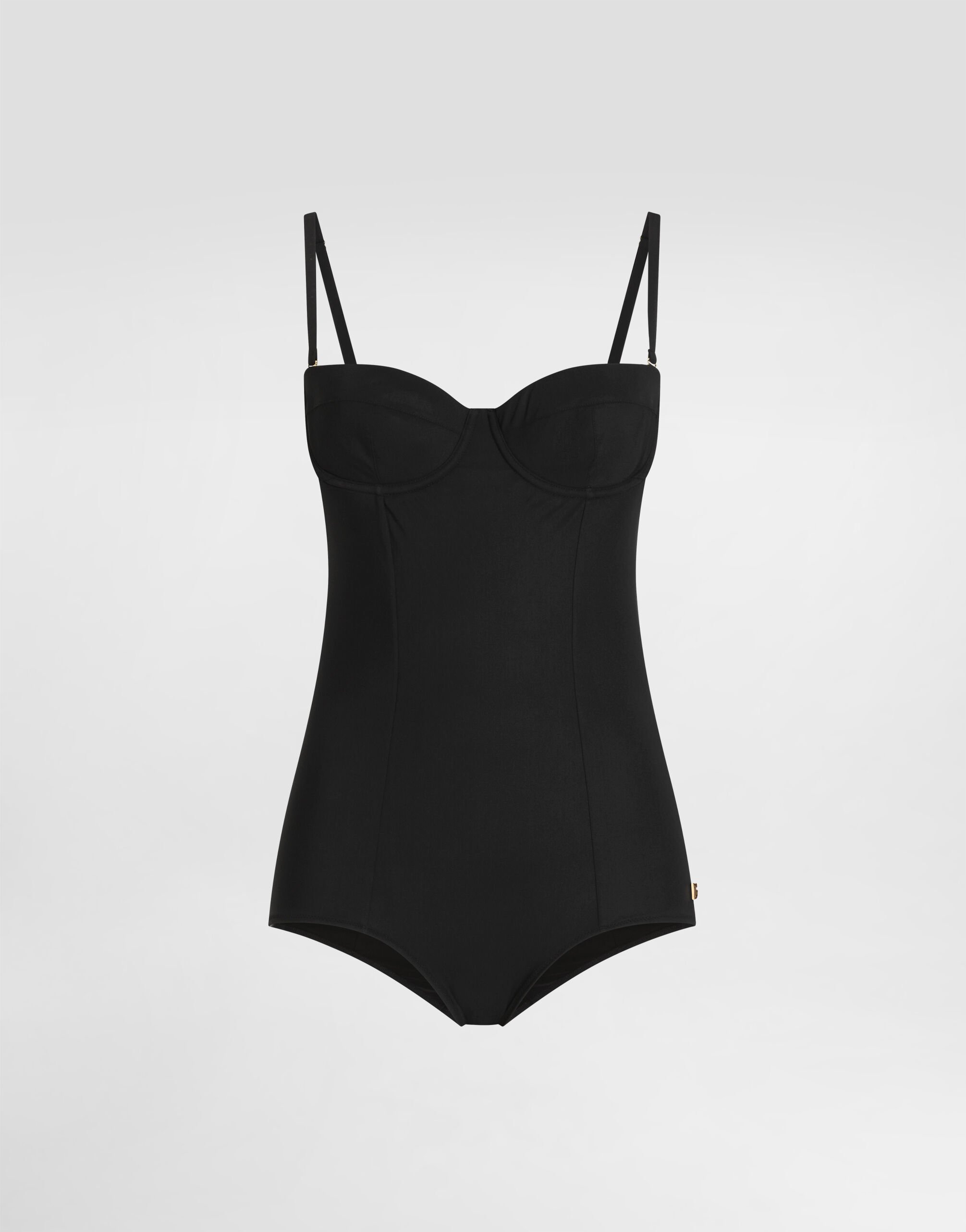 Balconette one-piece swimsuit in Black for Women | Dolce&Gabbana® US