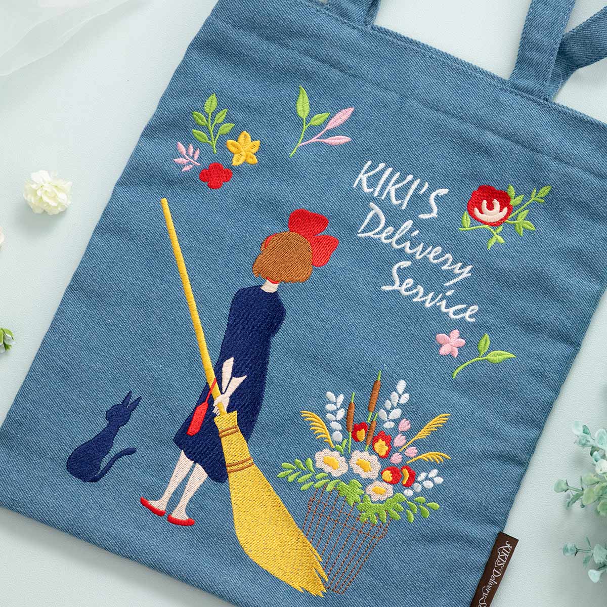 魔女の宅急便 デニム刺繍シリーズ 縦型トートバッグ | どんぐり共和国