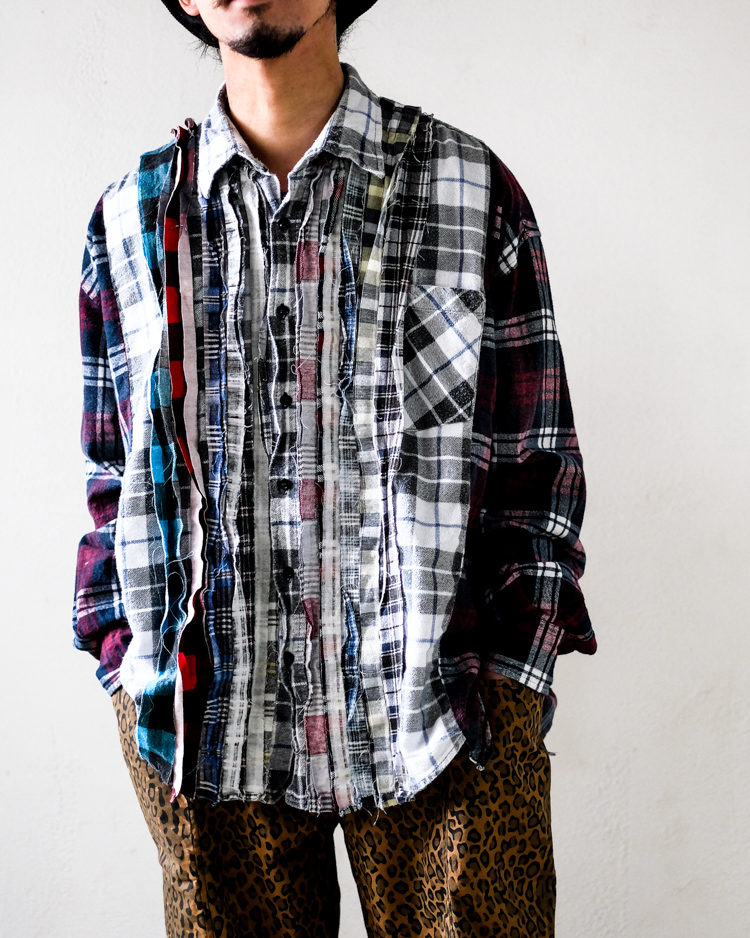Rebuild by Needles リビルド バイ ニードルス 再構築 シャツ Rebuild by Needles リビルド バイ ニードルス 22SS 7 Cuts Flannel