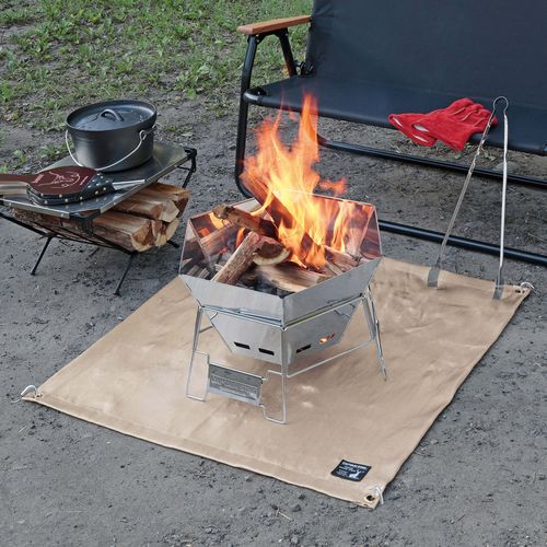焚火 シート80×80cm UG-3300 CAPTAIN STAG 燃焼器具部品