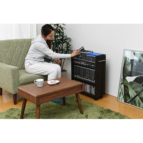 クローゼット収納 クローゼット本棚 キャスター付き SGT-0128-DB JK