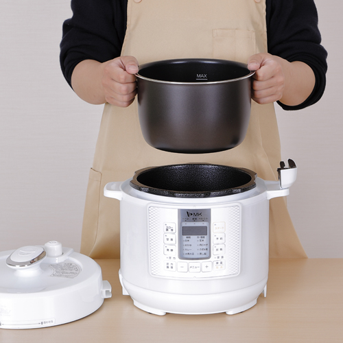 電気圧力鍋 ヘルシーマルチポット EA-130W エムケー 電熱器具
