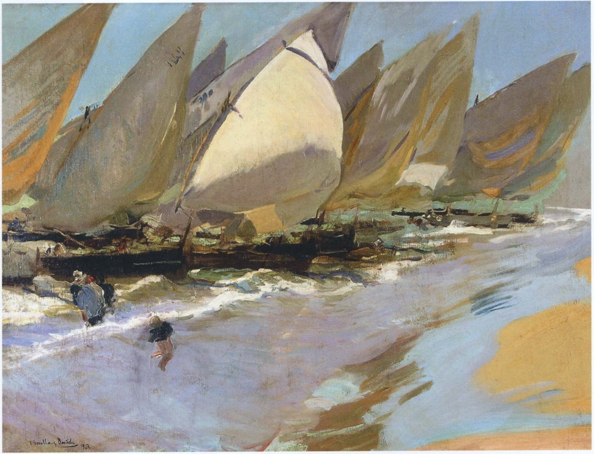 Fishing boat. Canvas by Sorolla (1863 - 1923) - Decorar con Arte
