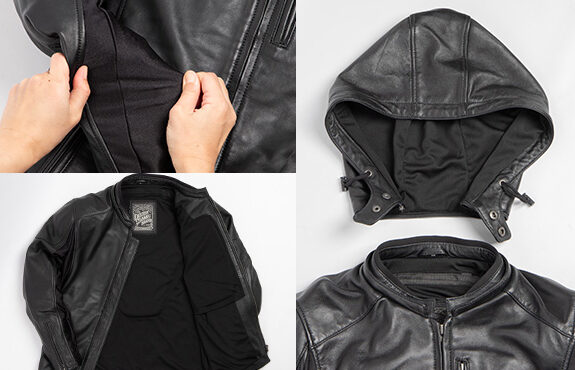 24SJ-3 フード付きレザージャケット | DEGNER